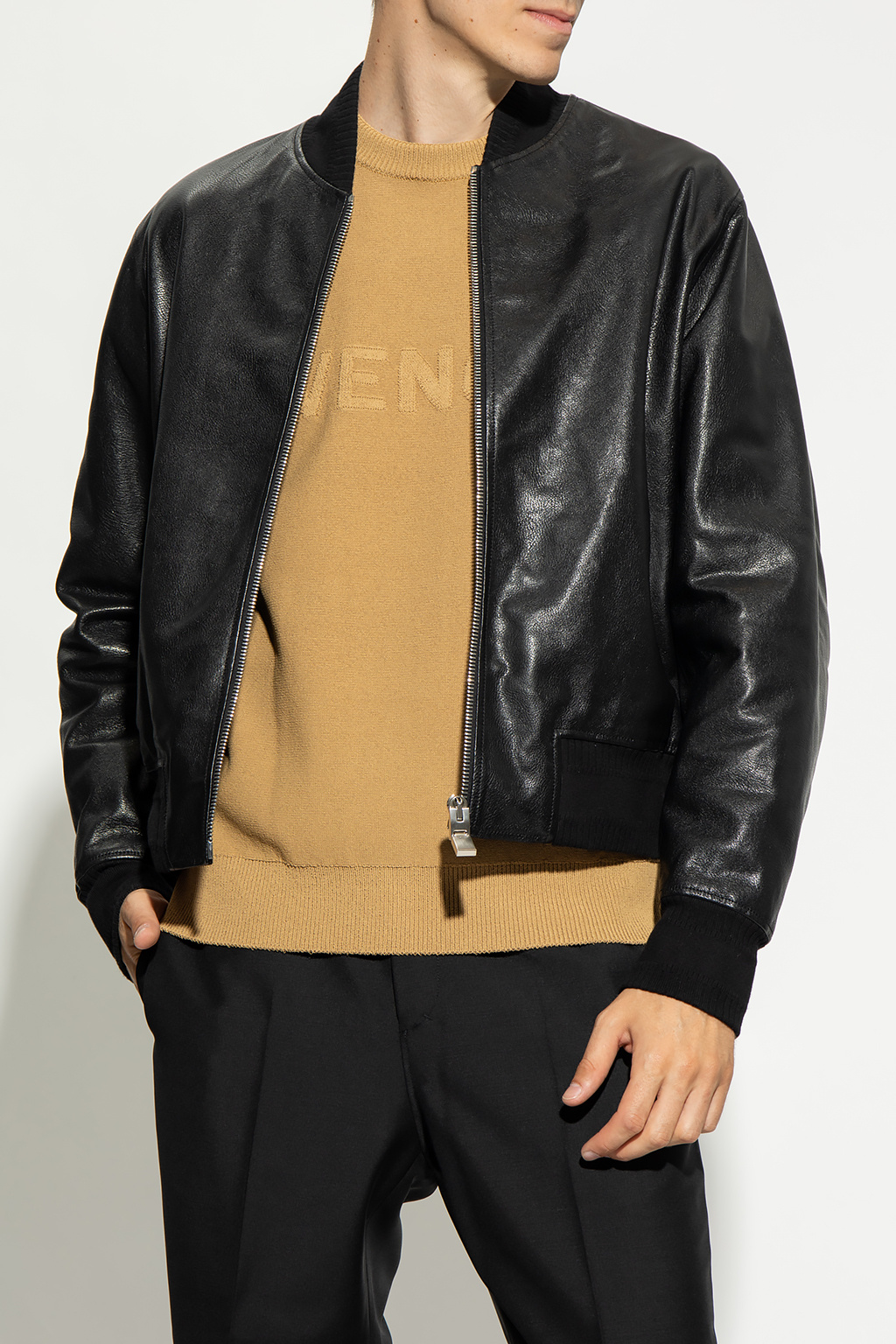 Givenchy leather bomber outlet jacket